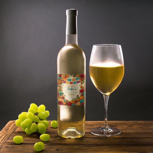 フィエスタデコロレスキンセアニェラカスタム ワインラベル