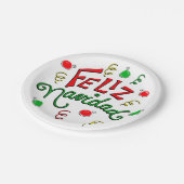 フィエスタデナビダッドプレート ペーパープレート (アングル)