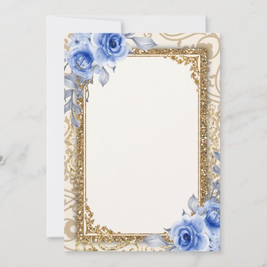 フィエスタネイビーブルー卒業招待状パーティー 招待状 (裏面)