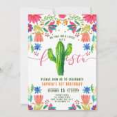 フィエスタノタイムtoシエスタメキシコガール誕生日 招待状 (正面)
