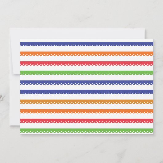 フィエスタバースデーパーティメキシコパターン招待状15 21 招待状 (裏面)