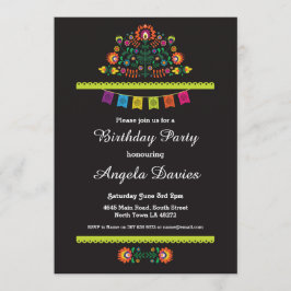 フィエスタバースデーパーティメキシコパターン招待状30 40 招待状