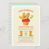 フィエスタバースデーパーティーの招待 招待状 (正面/裏面)