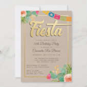 フィエスタバースデーパーティーの招待 招待状 (正面)