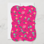 フィエスタバースデーパーティーの民話の花 招待状 (裏面)