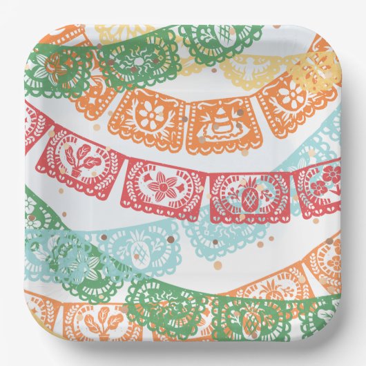 フィエスタバースデーパーティープレート ペーパープレート (正面)