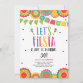 フィエスタバースデーパーティー任意の年齢大人レッツフィエスタ 招待状 (正面)