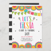 フィエスタバースデーパーティー任意の年齢大人レッツフィエスタ 招待状 (正面/裏面)