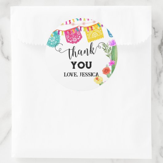 フィエスタバースデーパーティー招待メキシコテーマ ラウンドシール (バッグ)