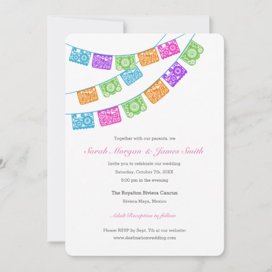 フィエスタパペルピカド結婚式招待状 招待状 (正面)