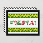 フィエスタパーティの招待状 インビテーションポストカード (正面/裏面)