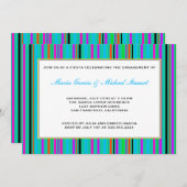 フィエスタパーティの招待状|メキシコのストライプ 招待状 (正面/裏面)