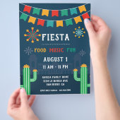 フィエスタパーティーお祝いフライヤー チラシ (手)
