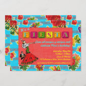 フィエスタパーティーの招待 - メキシカンダンサー 招待状 (正面/裏面)