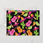 フィエスタパーティーソンブレロサボスライムペッパーズマラカス ポストカード (正面/裏面)