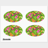 フィエスタパーティーソンブレロサボスライムペッパーズマラカス 楕円形シール (シート)