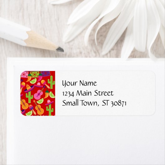 フィエスタパーティーソンブレロライムズギターマラカサグアーロ ラベル (インサイチュ)