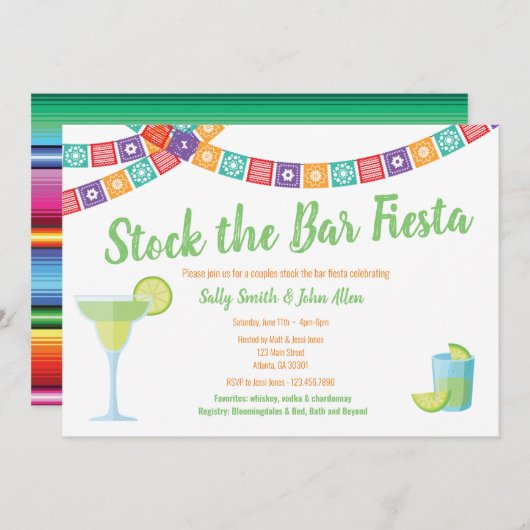 フィエスタパーティー招待状 案内状 (正面/裏面)