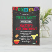フィエスタパーティー誕生日の招待 招待状 (スタンド正面)