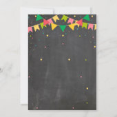 フィエスタパーティー誕生日タコボーイメキシコ人 招待状 (裏面)