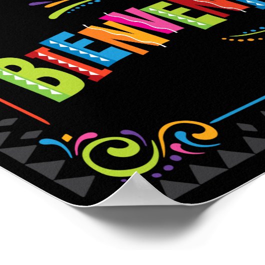 フィエスタビエンヴェニドスパーティーサインプリント ポスター (角)