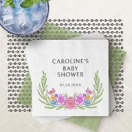 フィエスタビビビッドフローラベビーシャワー スタンダードカクテルナプキン