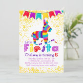 フィエスタピニャタバースデーパーティーカラフル招待状 招待状 (スタンド正面)