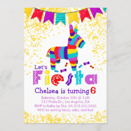 フィエスタピニャタバースデーパーティーカラフル招待状 招待状