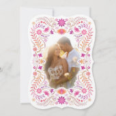 フィエスタピンクキンチェニェラ結婚式の日付を保存 セーブザデート (裏面)