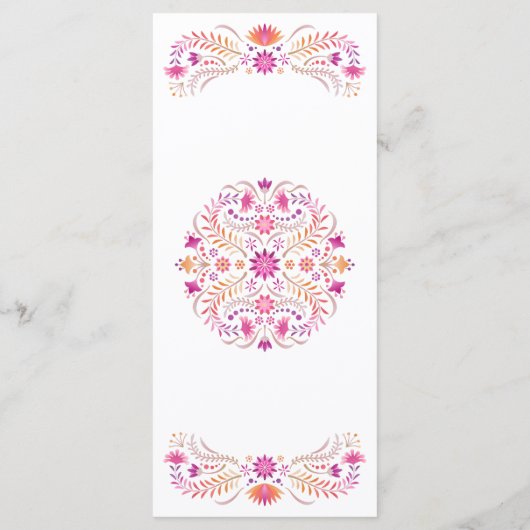 フィエスタピンク誕生日シャワ結婚ーズ メニュー (裏面)