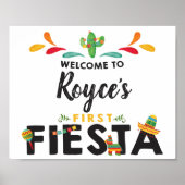 フィエスタファースト誕生日ウェルカムサイン ポスター (正面)