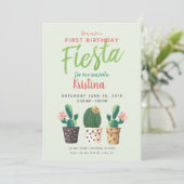 フィエスタファースト誕生日サボス招待状 招待状 (スタンド正面)