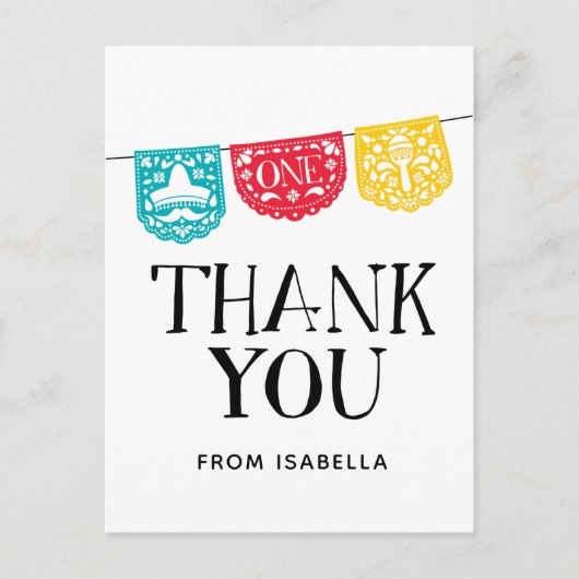 フィエスタファースト誕生日サンキューはがき ポストカード (正面)