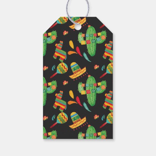 フィエスタファースト誕生日サンキューユーメッセージカード ギフトタグ (裏面)