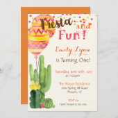 フィエスタファースト誕生日招待状 招待状 (正面/裏面)