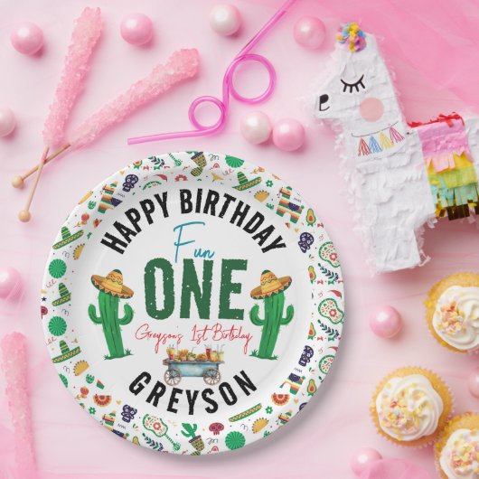 フィエスタファースト | 誕生日パーティー ペーパープレート (パーティー)