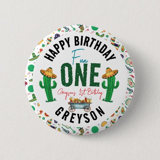 フィエスタファースト | 誕生日パーティー 缶バッジ (正面)