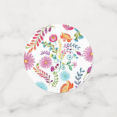 フィエスタフォークアートフローララマ結婚のカスタマイズ コンフェッティ (スモール正面)