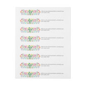 フィエスタフォークアートフローララマ結婚のカスタマイズ ラップアラウンド宛名ラベル (シート)