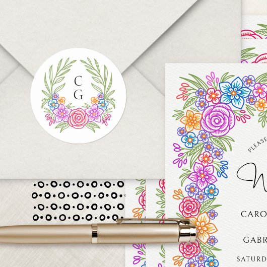 フィエスタフラワーズメ結婚キシカン ラウンドシール