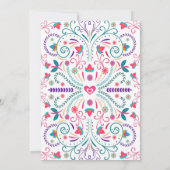 フィエスタフラワーズ&メキシコ刺繍スタイル結婚ズ 招待状 (裏面)