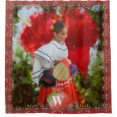 フィエスタフラワー2555 シャワーカーテン (正面)