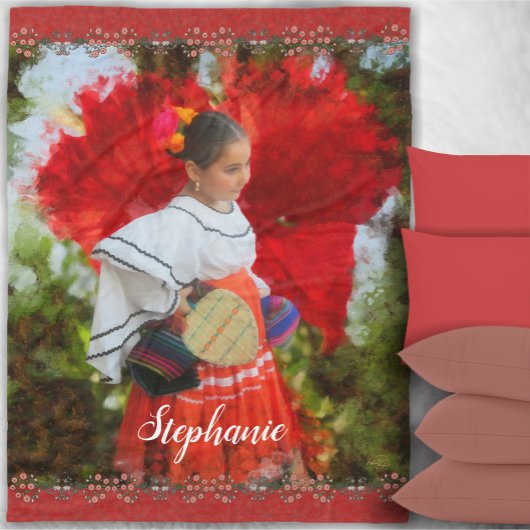 フィエスタフラワー2555 フリースブランケット