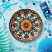 💀🎉フィエスタフロラフレメディアデロスムエルトス ペーパープレート (パーティー)