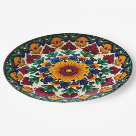 💀🎉フィエスタフロラフレメディアデロスムエルトス ペーパープレート