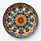 💀🎉フィエスタフロラフレメディアデロスムエルトス ペーパープレート (正面)