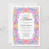 フィエスタフローラカラフルブライダルシャワー 招待状 (正面)
