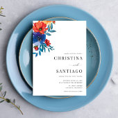 フィエスタフローラカラフルメキシコQRコー結婚ド 招待状