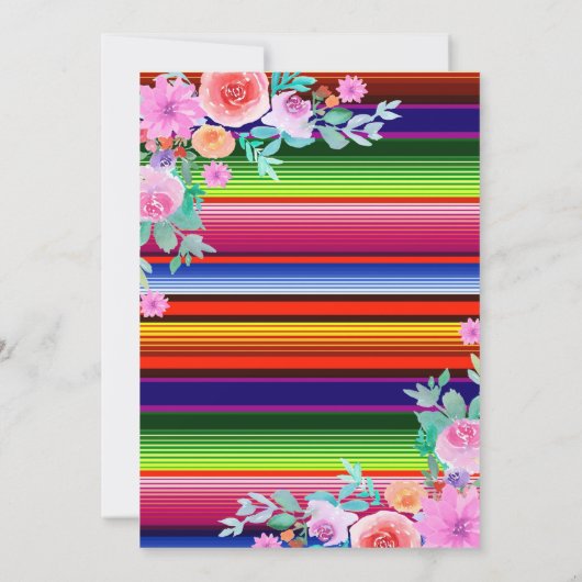 フィエスタフローラガールカップルシャワーパーティの招待状 招待状 (裏面)