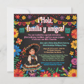 フィエスタフローラチャラベビーシャワー 招待状 (正面)